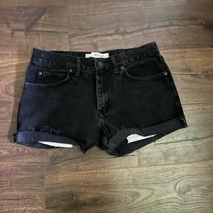 Lee Black Jean Shorts